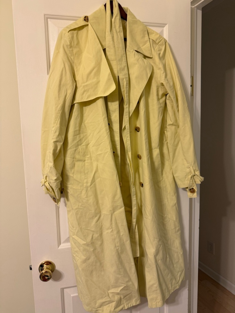 Light Yellow Women's Trench Coat
